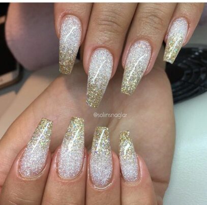 Gold Ombre Nails