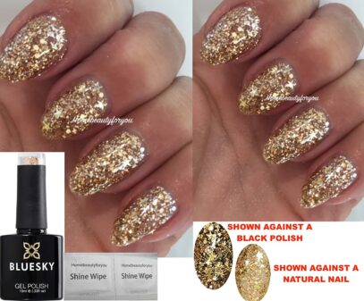 Golden Glitter Nails