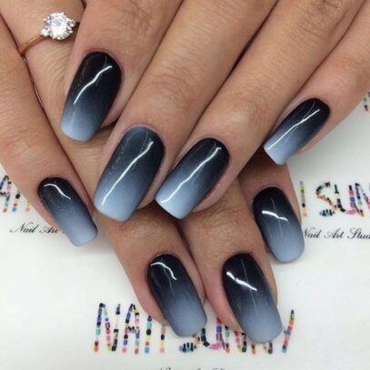 Gray Ombre Nails