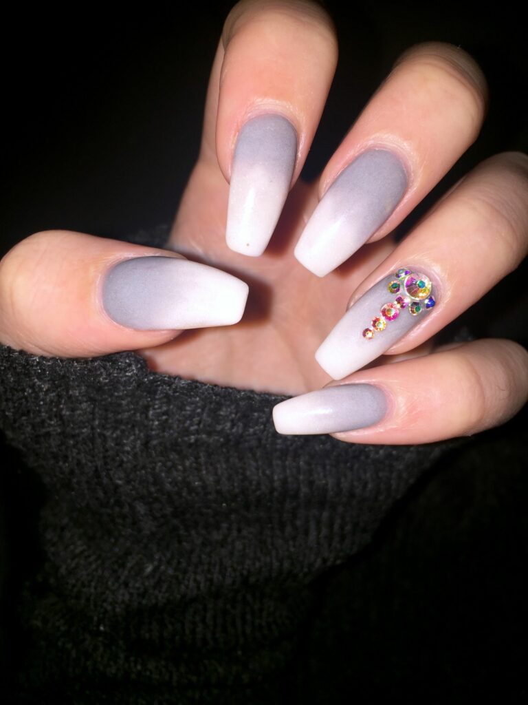 Gray Ombre Nails