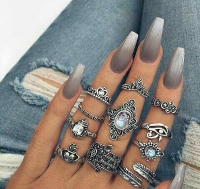 Gray Ombre Nails