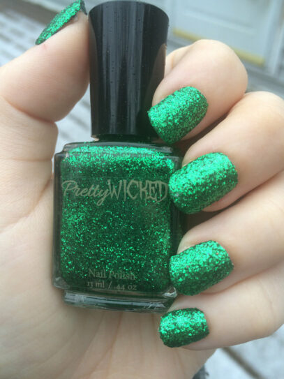 Green Glitter Nails