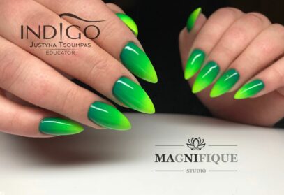 Green Ombre Nails