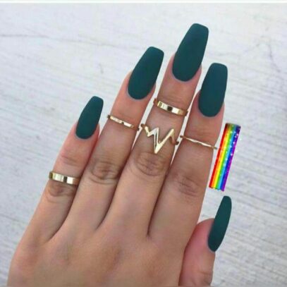 Green Ombre Nails