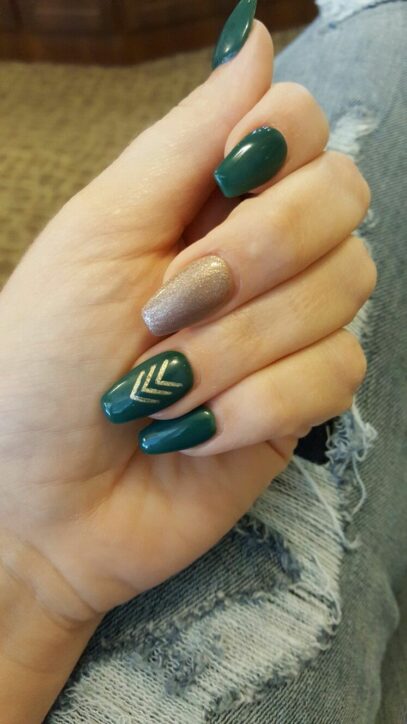 Green Prom Nails