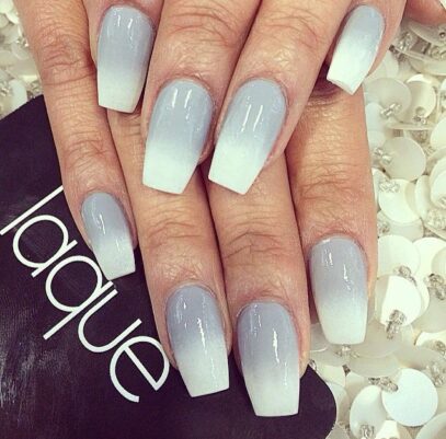 Grey Ombre Nails