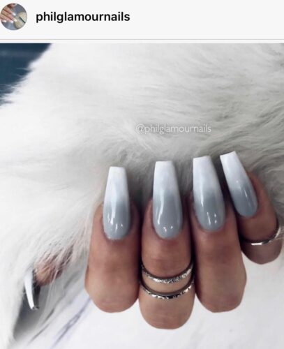 Grey Ombre Nails