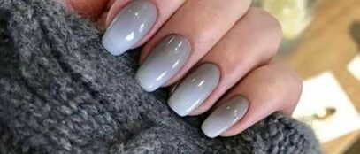 Grey Ombre Nails