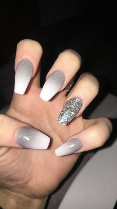 Grey Ombre Nails