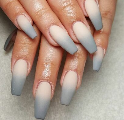 Grey Ombre Nails