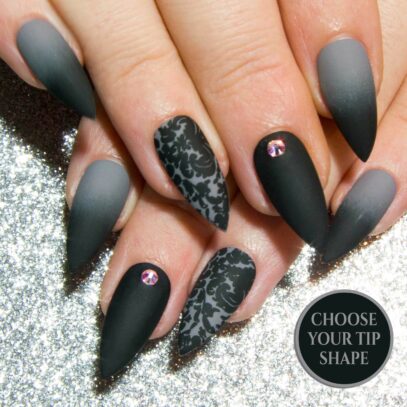Grey Ombre Nails