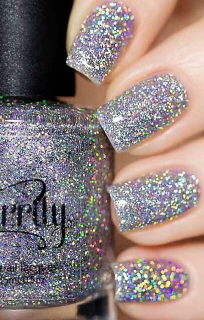 Holographic Glitter Nails