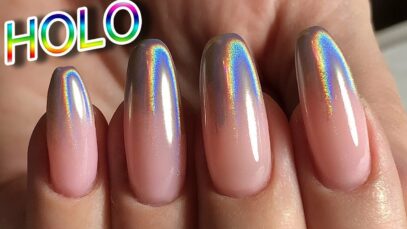 Holographic Ombre Nails