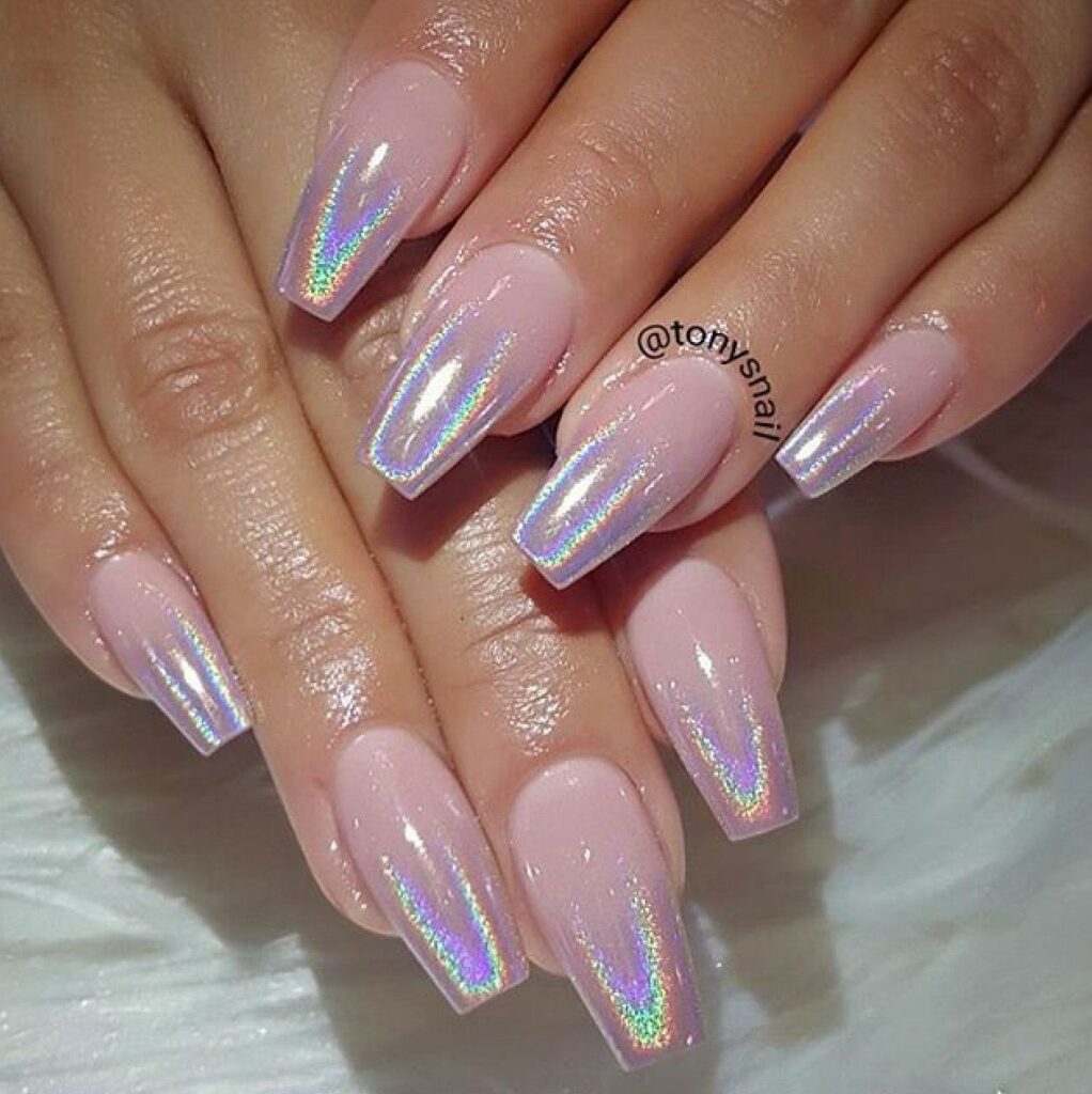 Holographic Ombre Nails