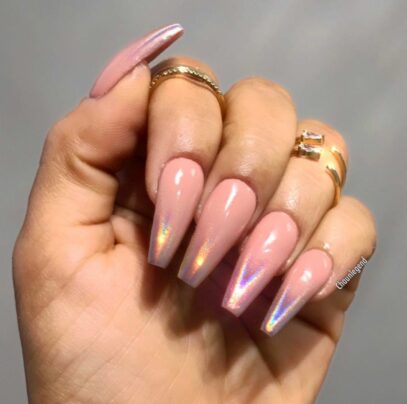 Holographic Ombre Nails