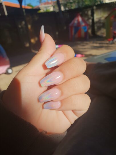 Holographic Ombre Nails