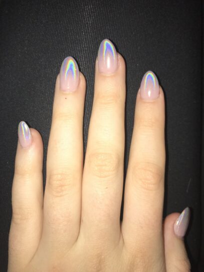 Holographic Ombre Nails