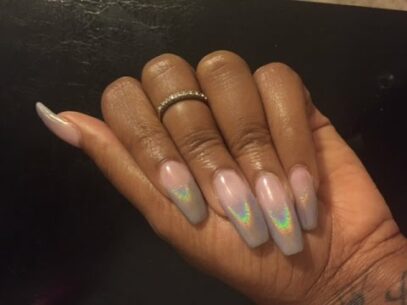 Holographic Ombre Nails