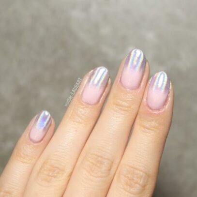 Holographic Ombre Nails