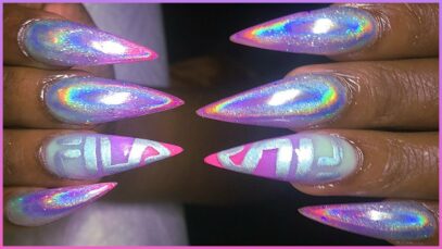 Holographic Ombre Nails