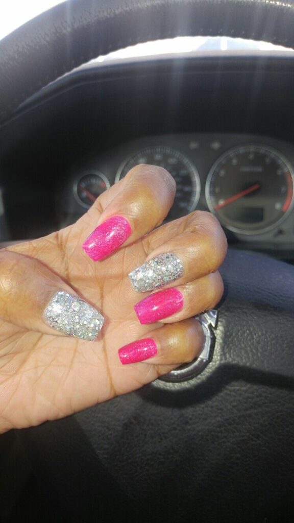 Hot Pink Prom Nails