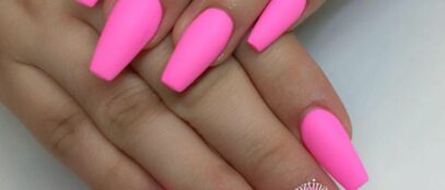 Hot Pink Prom Nails