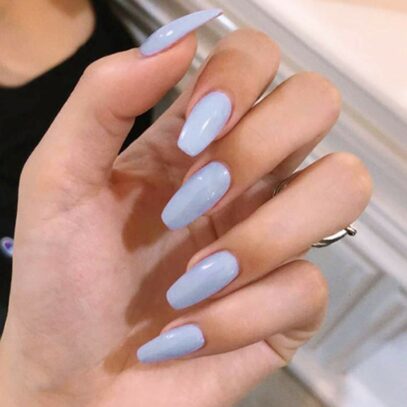Lavender And White Nails