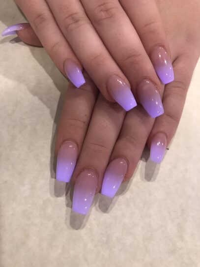 Lavender And White Nails