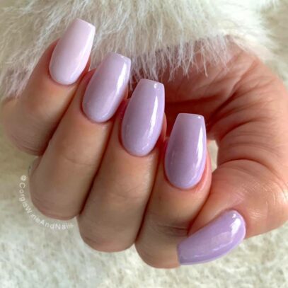 Lavender And White Nails