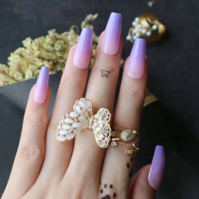 Lavender Ombre Nails