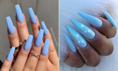 Light Blue Ombre Nails