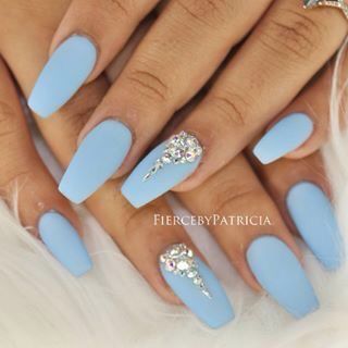 Light Blue Prom Nails