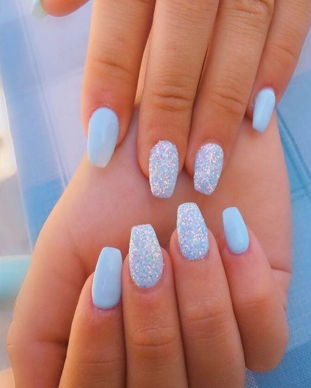 +51 Light Blue Prom Nails Looks & Inspirations POLYVORE Discover
