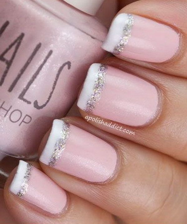 Light Pink And White Nails