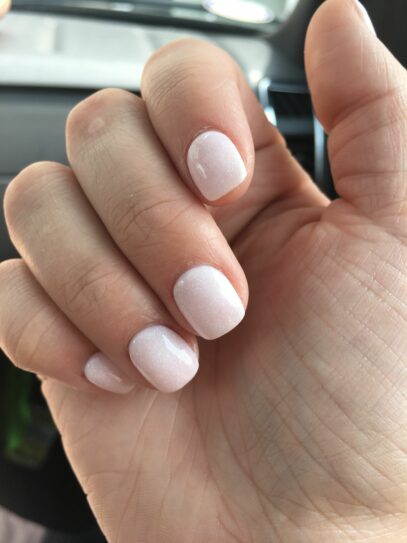 Light Pink And White Nails