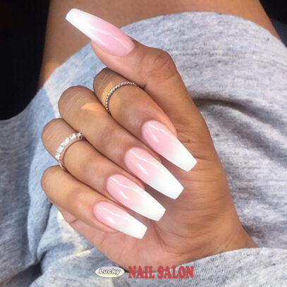 Light Pink And White Nails