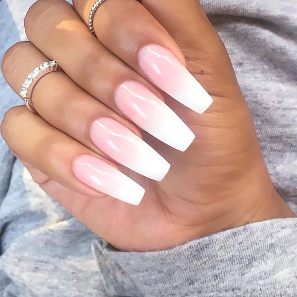 Light Pink Ombre Nails