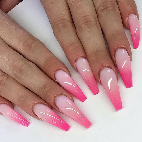 Light Pink Ombre Nails