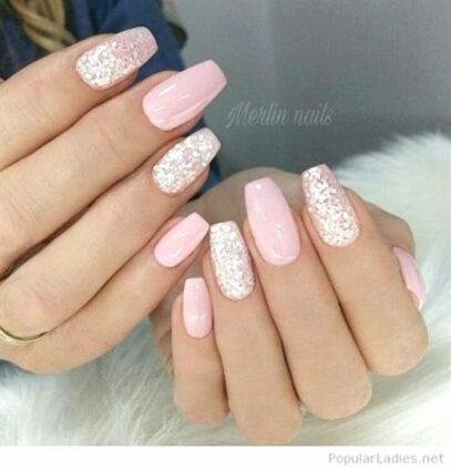 Light Pink Prom Nails