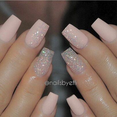 Light Pink Prom Nails