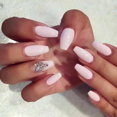 Light Pink Prom Nails