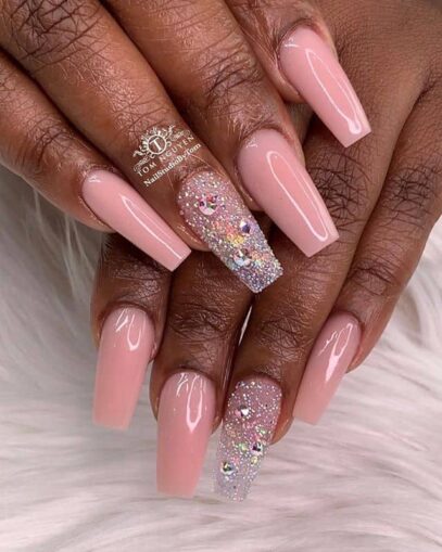 Light Pink Prom Nails
