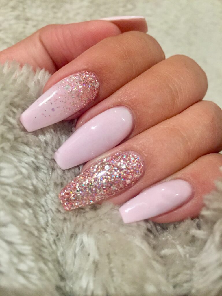 Light Pink Prom Nails