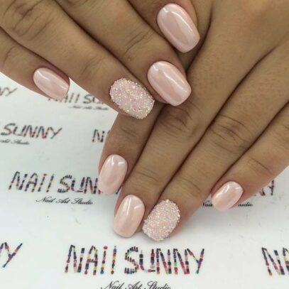 Light Pink Prom Nails
