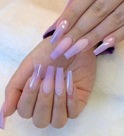 Lilac Ombre Nails