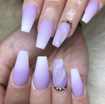 Lilac Ombre Nails