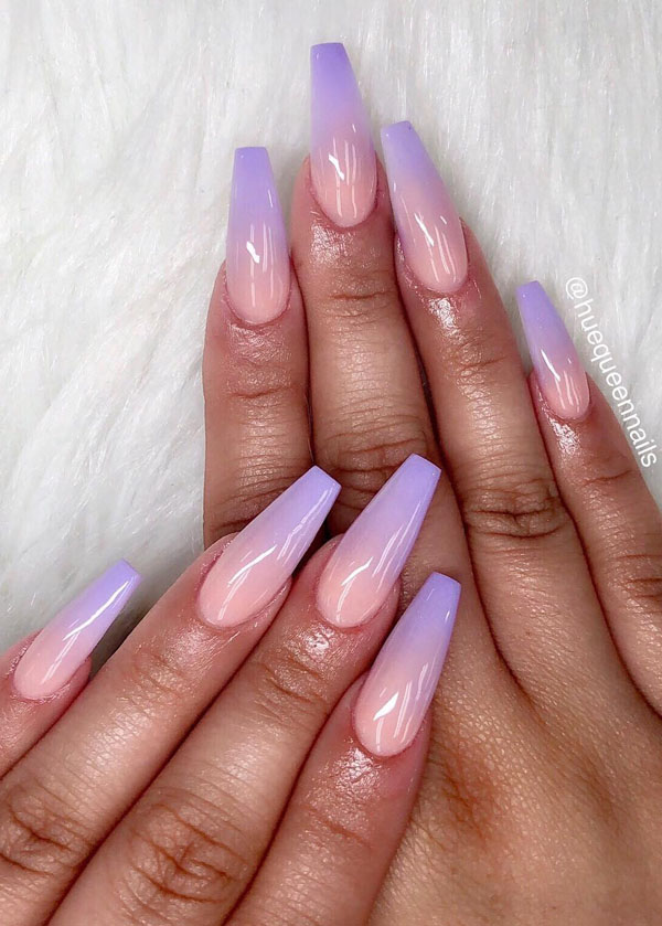 Lilac Ombre Nails
