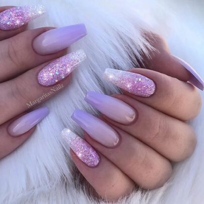 Lilac Ombre Nails
