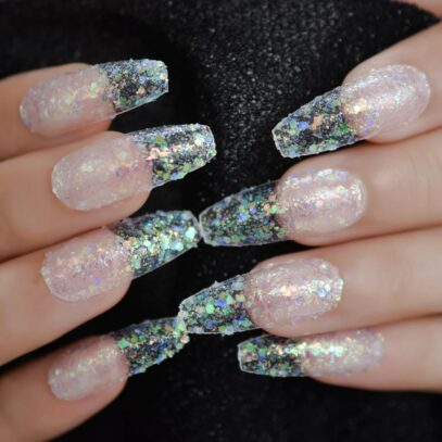 Long Glitter Nails
