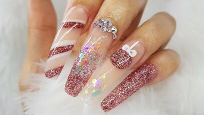 Long Glitter Nails